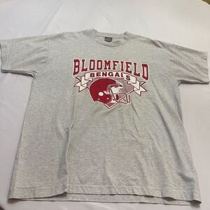 Bloomfield Cincinnati Bengals VTG Grey Single Stitch T-Shirt Size XL